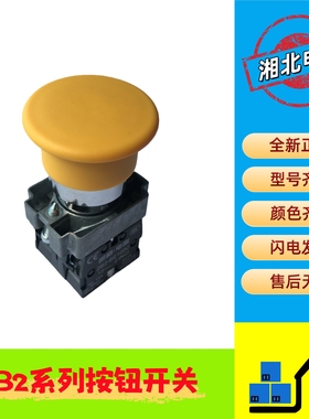 XB2黄色蘑菇头 XB2-BC51C 黄色复位按钮开关 XB2-BC55C 朗格电器