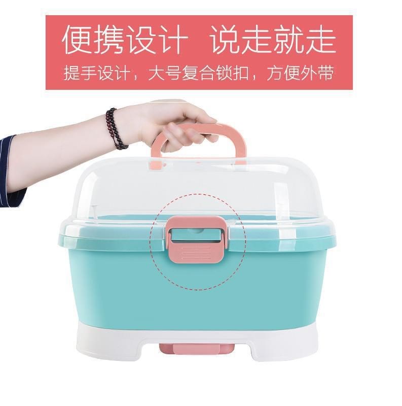 宝宝餐具收纳盒大号奶瓶储物柜辅食碗收纳多功能收纳箱存储盒家用 Изображение 1 宝宝餐具收纳盒大号奶瓶储物柜辅食碗收纳多功能收纳箱存储盒家用 Изображение 1