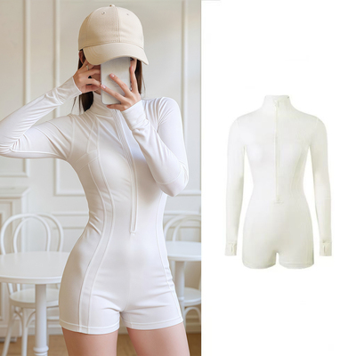 连体长袖专业防晒冲浪潜水服高领