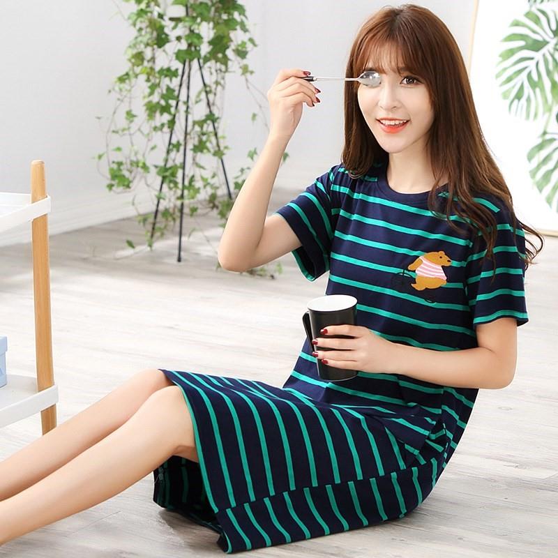 胖人少女深色透气背心大夏裙子睡衣(用43.02元券)