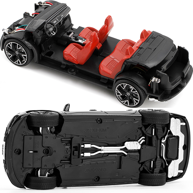 jkm 1:32奥迪A7L合金车模转向避震男人玩具仿真汽车模型收藏礼物