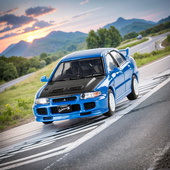 JKM 金属仿真三菱初代一代二代三代七代evo合金小汽车模型收藏