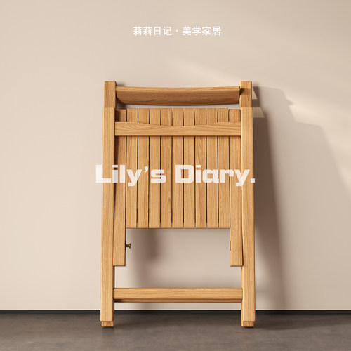 莉莉日记实木转转折叠躺椅便携