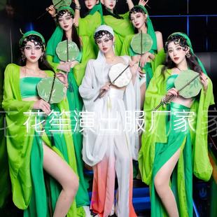 酒吧gogo演出服青蛇白蛇古风国潮中秋白娘子新款 性感表演服夜店