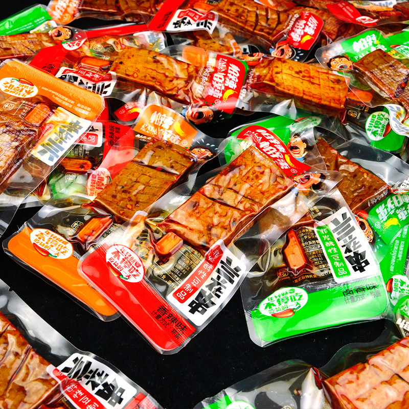湖南特产怕辣怕辣兰花串香辣味豆腐干卤豆干散装称重500g零食小吃