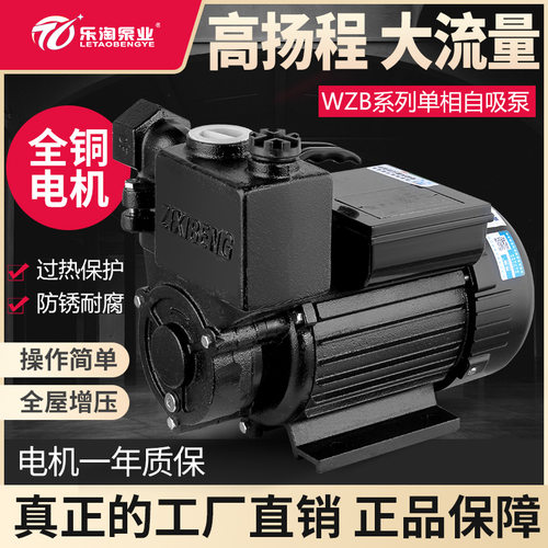 乐淘GP-125W家用自吸清水空调抽水泵经济型管道增压水泵直供