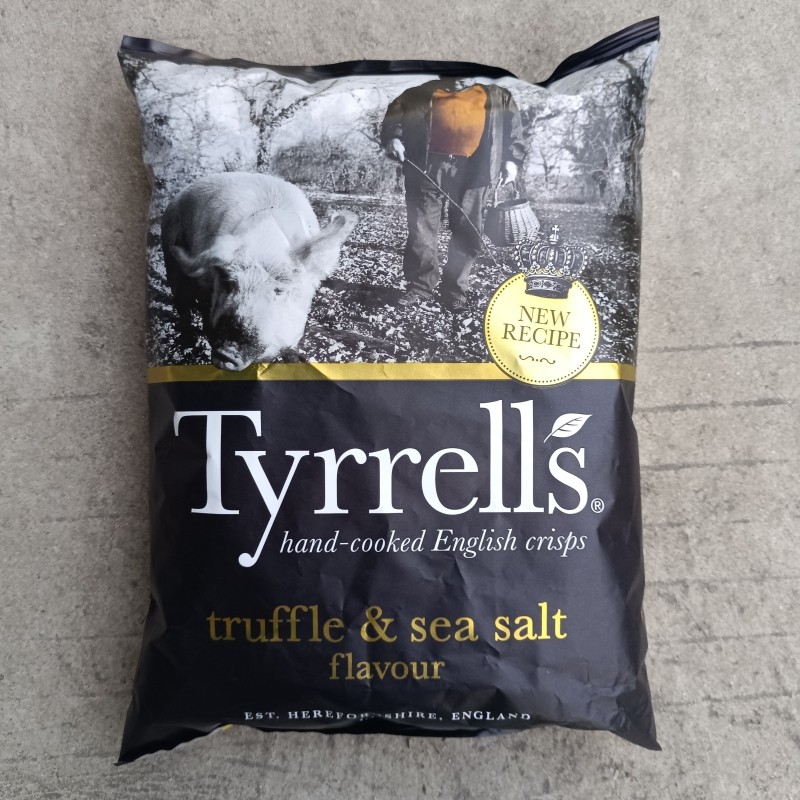 英国进口Tyrrells泰瑞松露海盐味手工薯片休闲零食150g