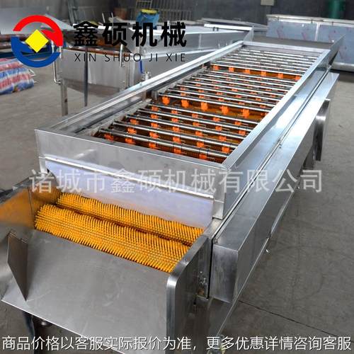 平行毛辊清洗机 1000型芋头紫薯清洗去皮机 生蚝高压去泥机厂家