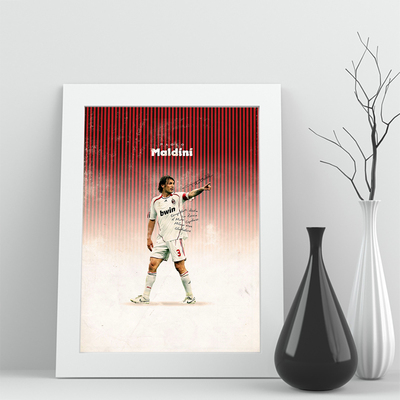 84相框马尔蒂尼ac米兰实木照片2007周边海报签名maldini画足球迷