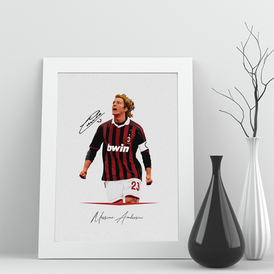 46相框安布罗西尼ac米兰实木照片周边海报签名足球迷装饰墙桌挂摆
