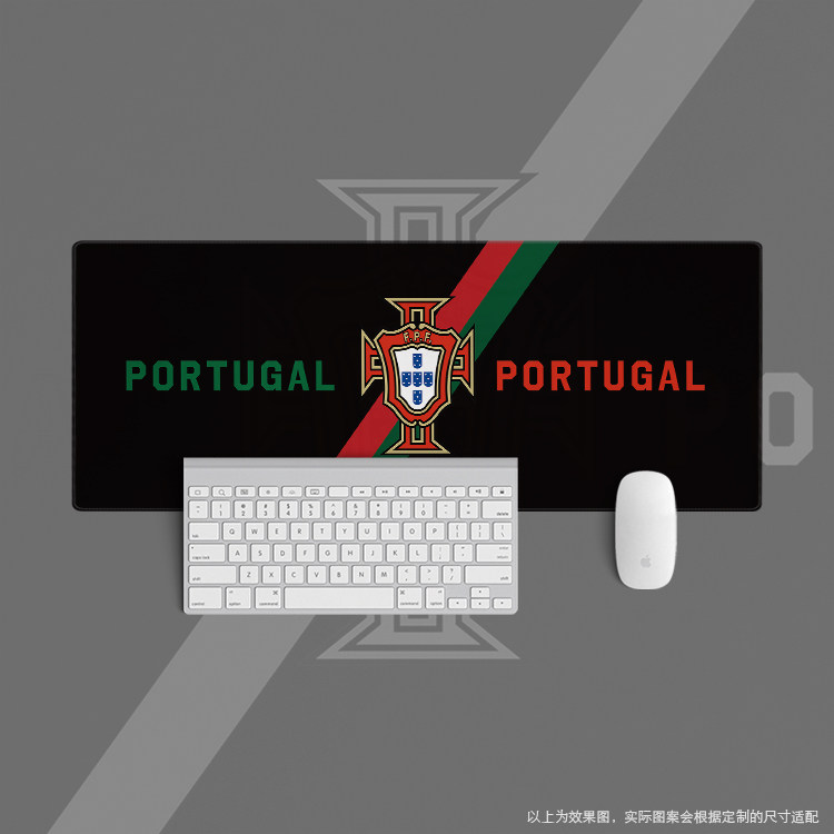 鼠标垫超大办公键盘桌足球迷用品葡萄牙国家队世界杯欧洲portugal