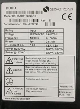 高创DDHD-1D81D8EC-RO伺服驱动器,项目失败,只(请询价)