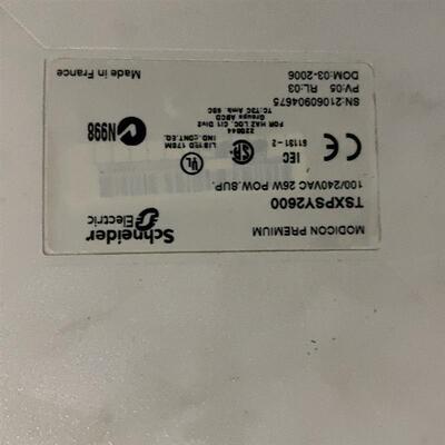 施耐德PLC电源TSX PSY2600库存,成色漂亮,有喜欢(请询价)