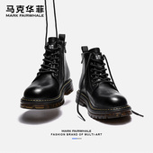 马克华菲马丁靴2025新款 靴 真皮靴户外防滑耐磨工装 秋季 增高帮男鞋