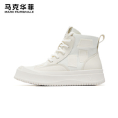 男秋季 透气潮流增高板鞋 布鞋 马克华菲高帮帆布鞋 运动休闲白色潮鞋