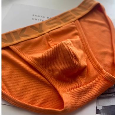 纯棉质感男士三角内裤螺纹莫代尔高叉性感四季高弹青年舒适裤衩潮