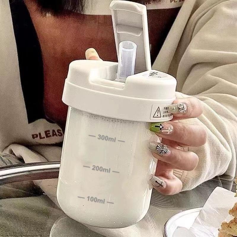 泡牛奶专用杯大龄儿童喝奶杯冬天早餐杯冲泡藕粉的杯子便携塑料杯