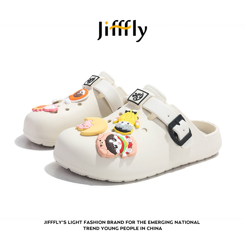 jifffyl夏季新款踩屎感洞洞鞋女