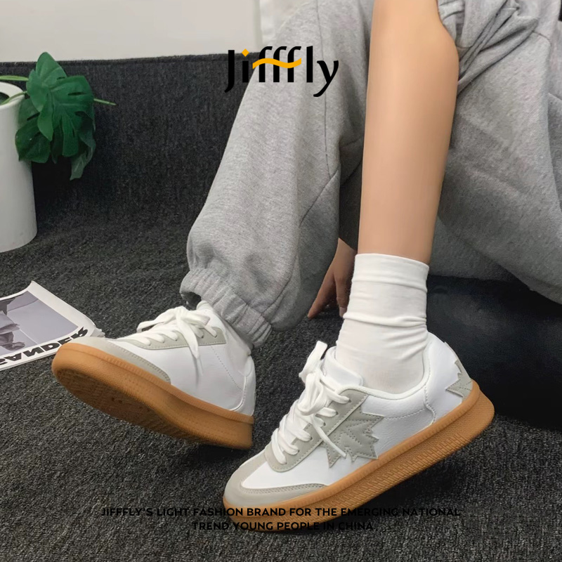Jifffly德训鞋男2025新款秋冬复古爆款休闲板鞋厚底百搭运动鞋女