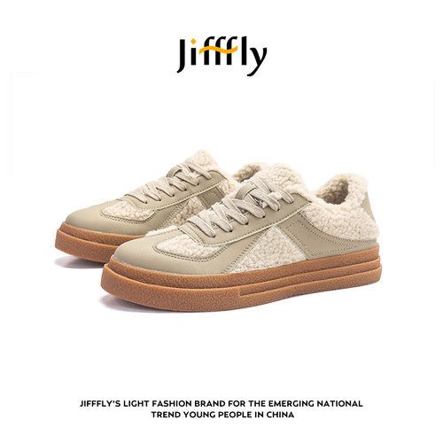 jifffly冬季棉鞋百搭板鞋德训鞋