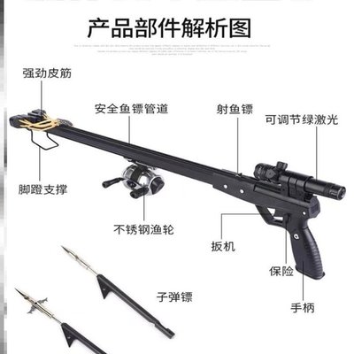 。弹弓 高精度枪式射鱼神器新款鱼枪射鱼器打鱼枪弓箭钓鱼枪专用