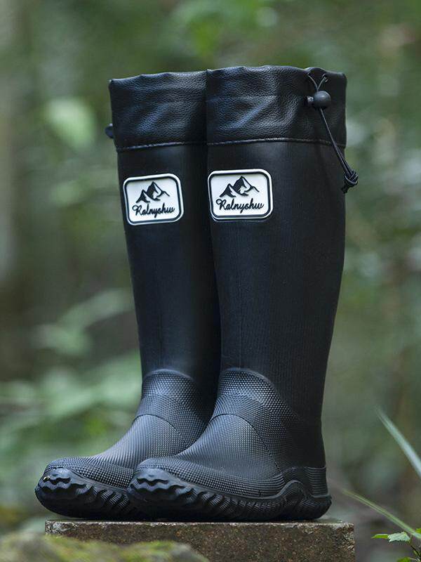 Soft high-top rain boots for men, lightweight fishing rain boots,