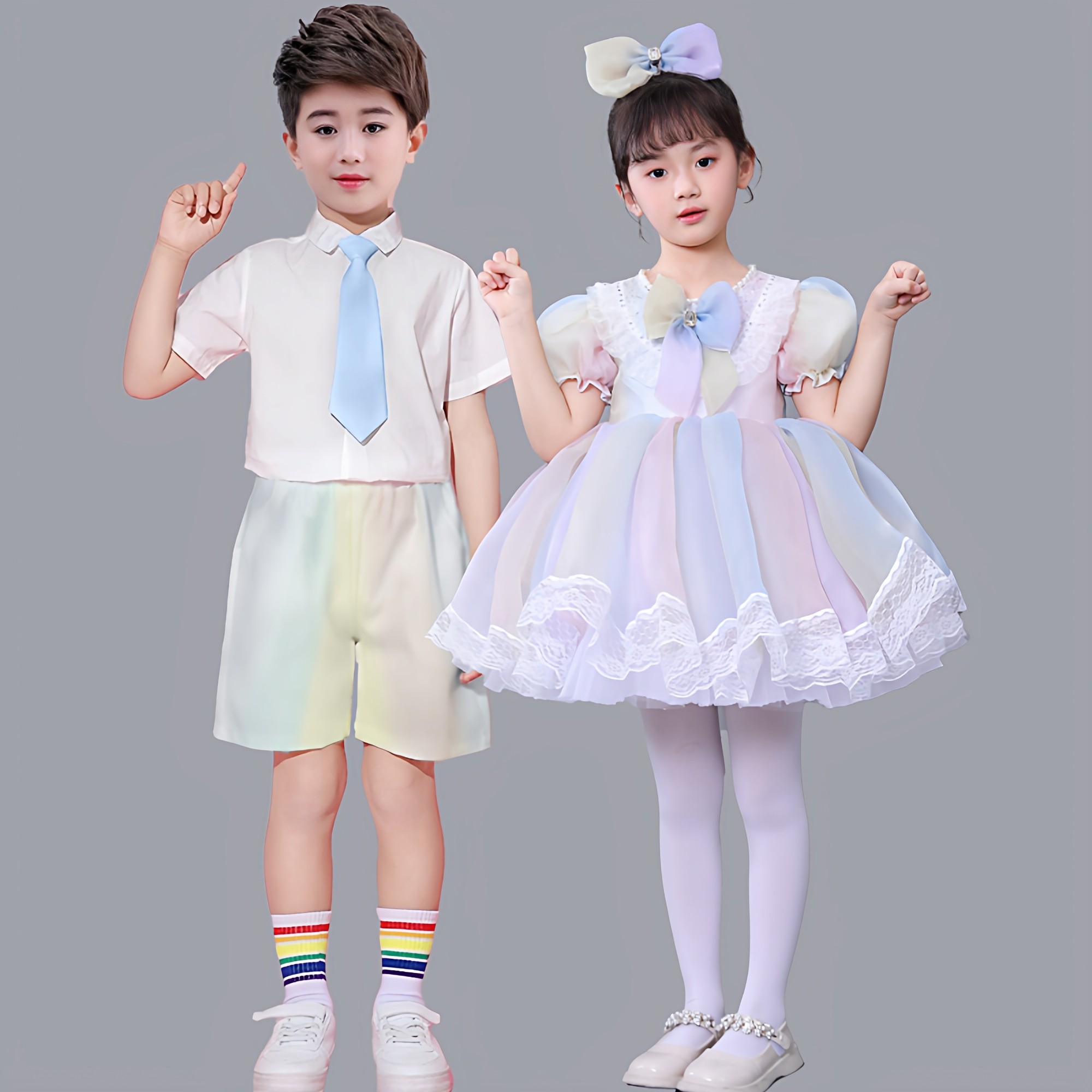 元旦儿童表演服幼儿园蓬蓬裙演出服舞蹈纱裙可爱女童主持人,童装/婴儿装/亲子装,儿童演出服,淘宝优惠券,粉丝福利购,淘宝优惠卷