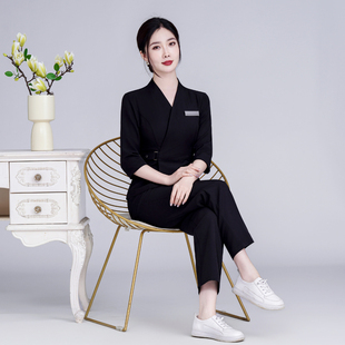 美容师工作服女美容院皮肤管理养生会所技师服套装高端气质时尚