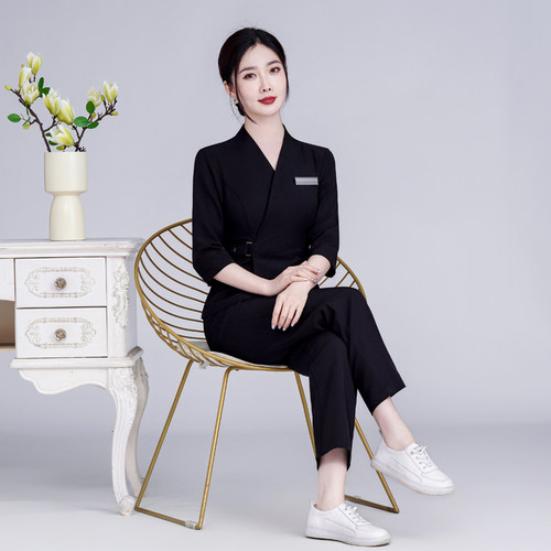 美容师工作服女美容院皮肤管理养生会所技师服套装高端气质时尚