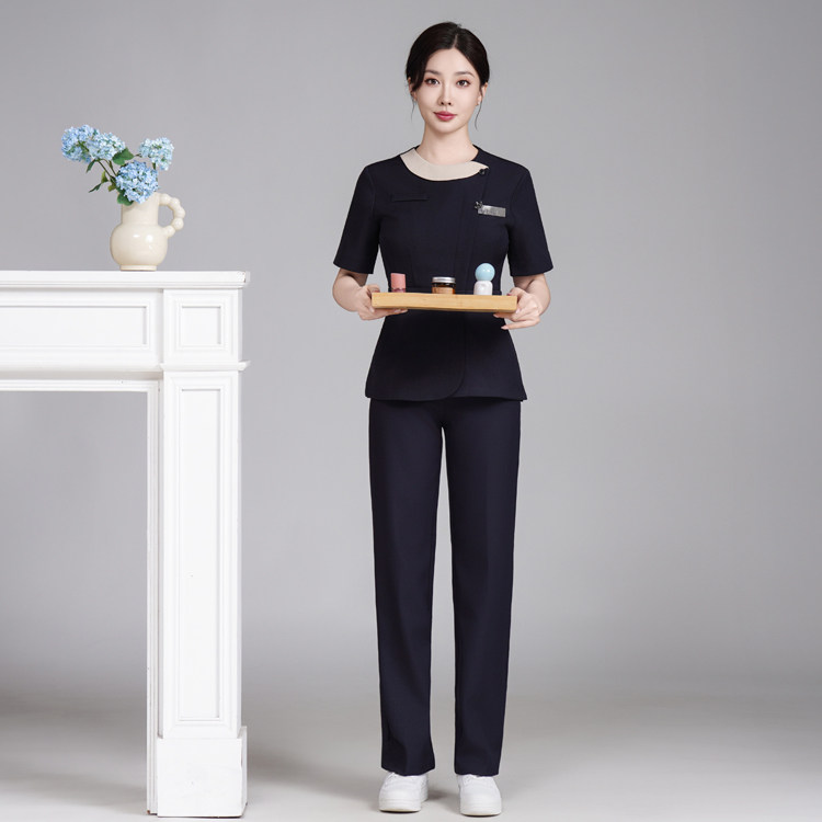 夏季口腔前台工作装女套装美容院皮肤管理师职业美容师短袖工作服