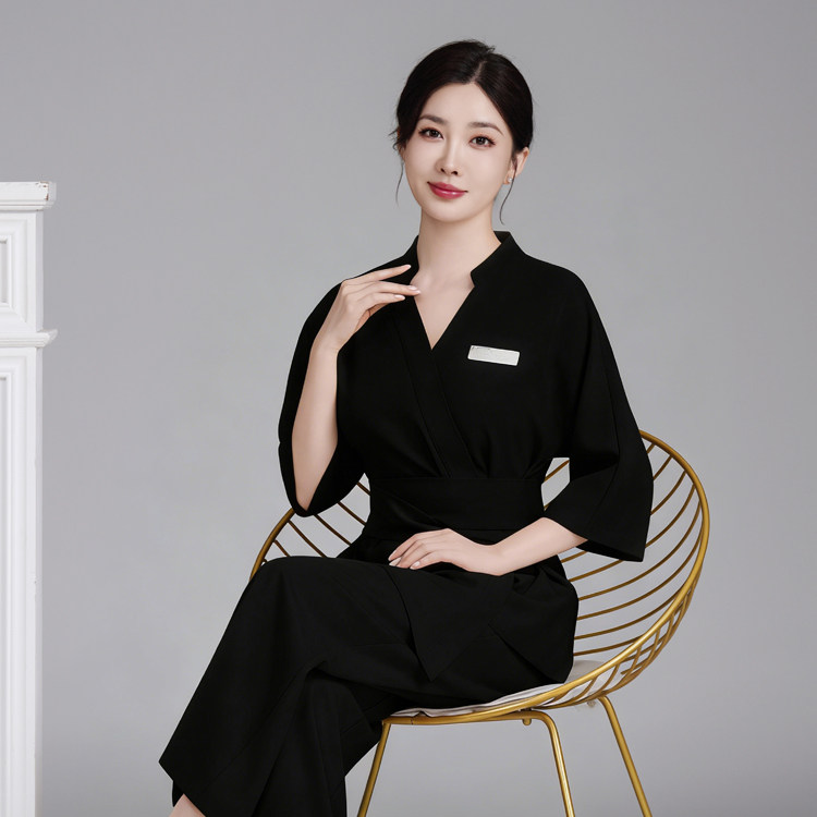 高级美容师春夏工作服女皮肤管理高端美容院纹绣师韩式时尚养生馆图片