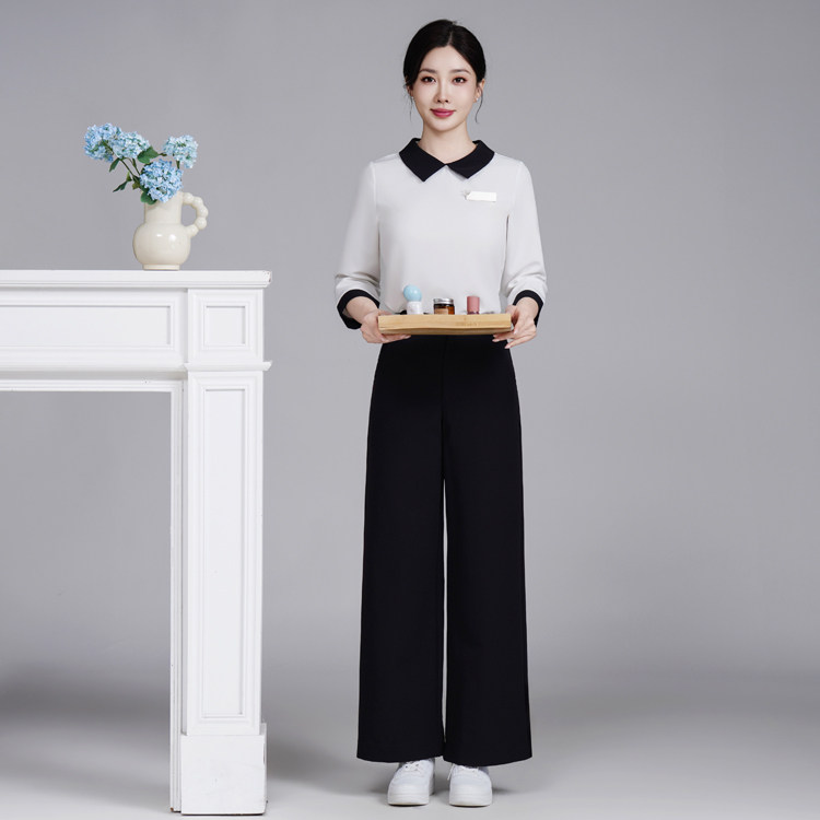 美甲采耳珠宝咖啡美容院护肤女医美足疗美睫美发美容师工作服套装