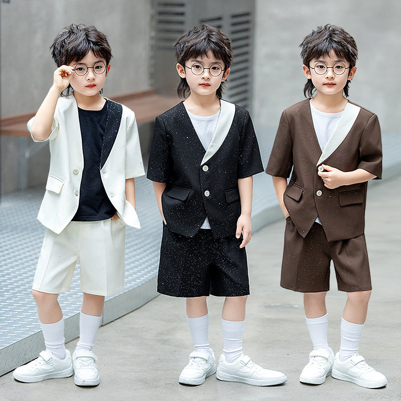 男童西装套装英伦风潮流休闲西服