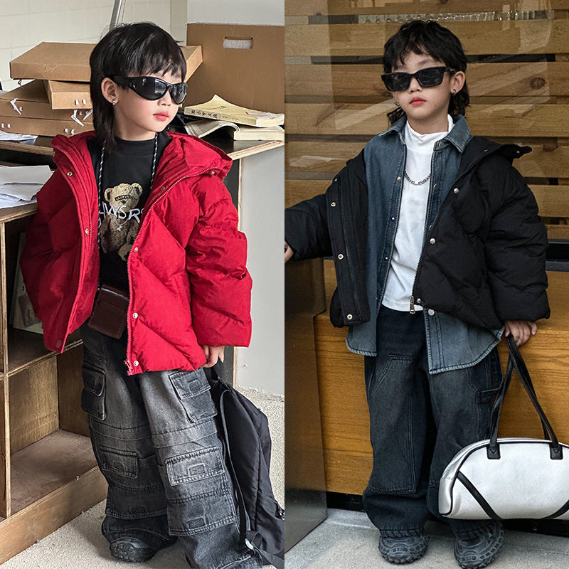 韩维斯中长款加厚男羽绒服