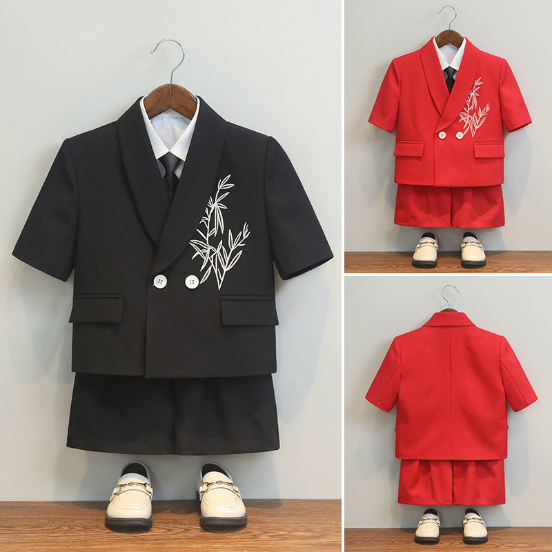 男童新中式休闲西装儿童夏季礼服