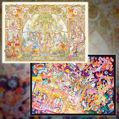 沐瑶&李富贵 彩墟 众神之宴 造景贴纸微缩场景贴画23.0