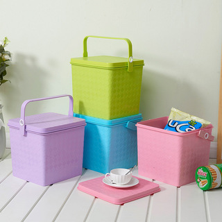 收纳桶塑料水桶带盖家用手提储水用钓鱼桶洗衣洗澡桶凳可坐多功能