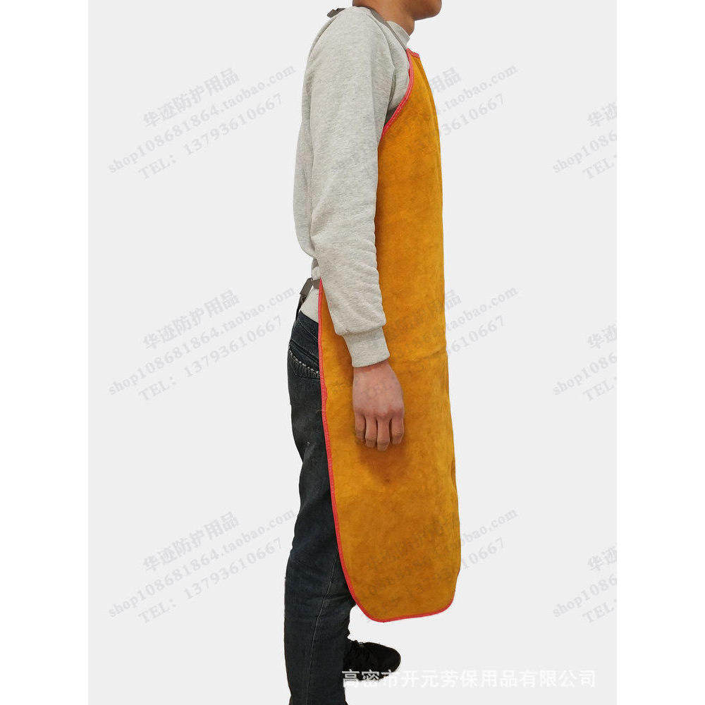 电焊围裙 耐油防燃隔热牛皮电焊焊工防护围裙 劳保围裙