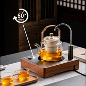 智能触摸陶瓷电陶炉静音定时控温茶室空间玻璃铜铁银壶烧水煮茶炉