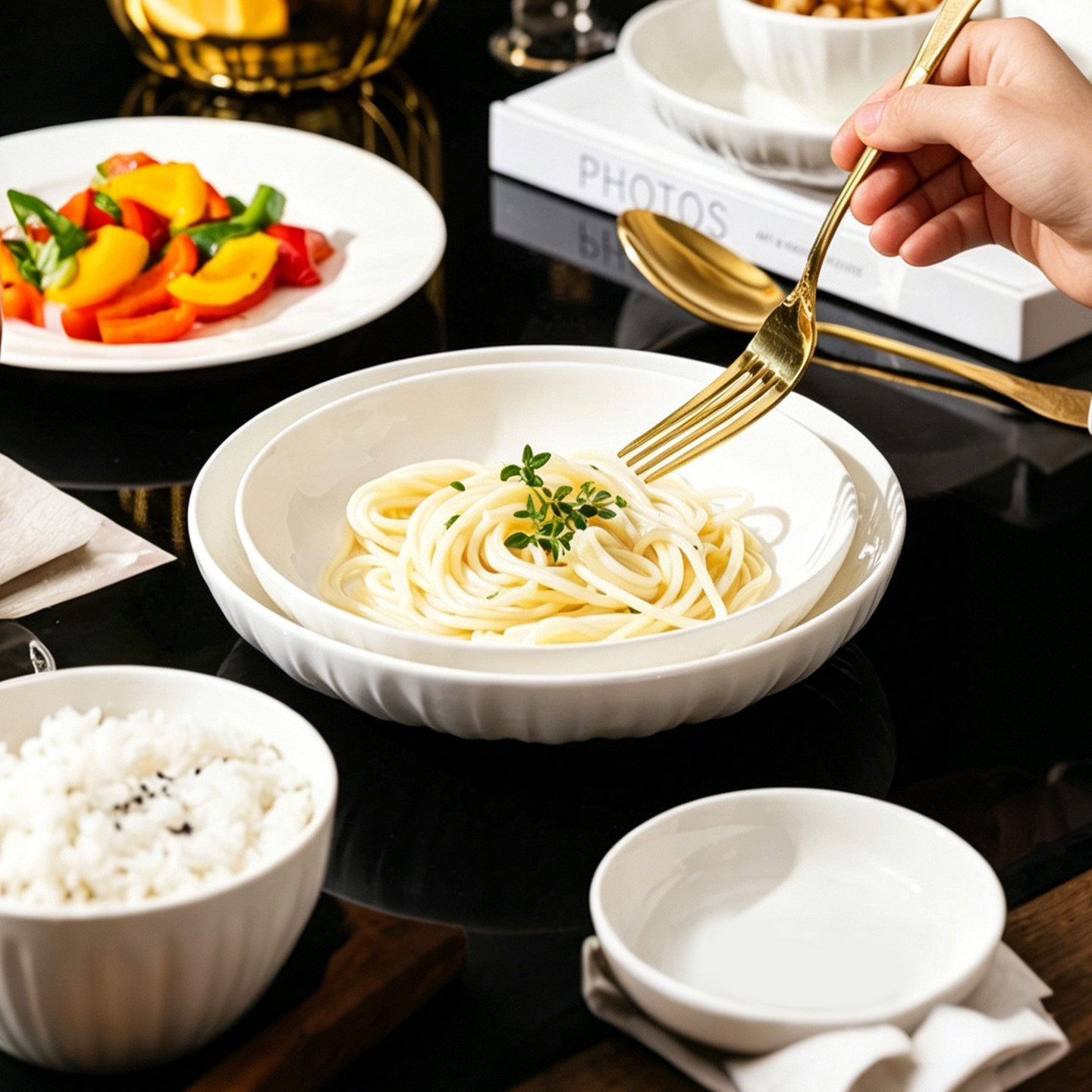 顺祥陶瓷纯白简约高颜值餐盘图片
