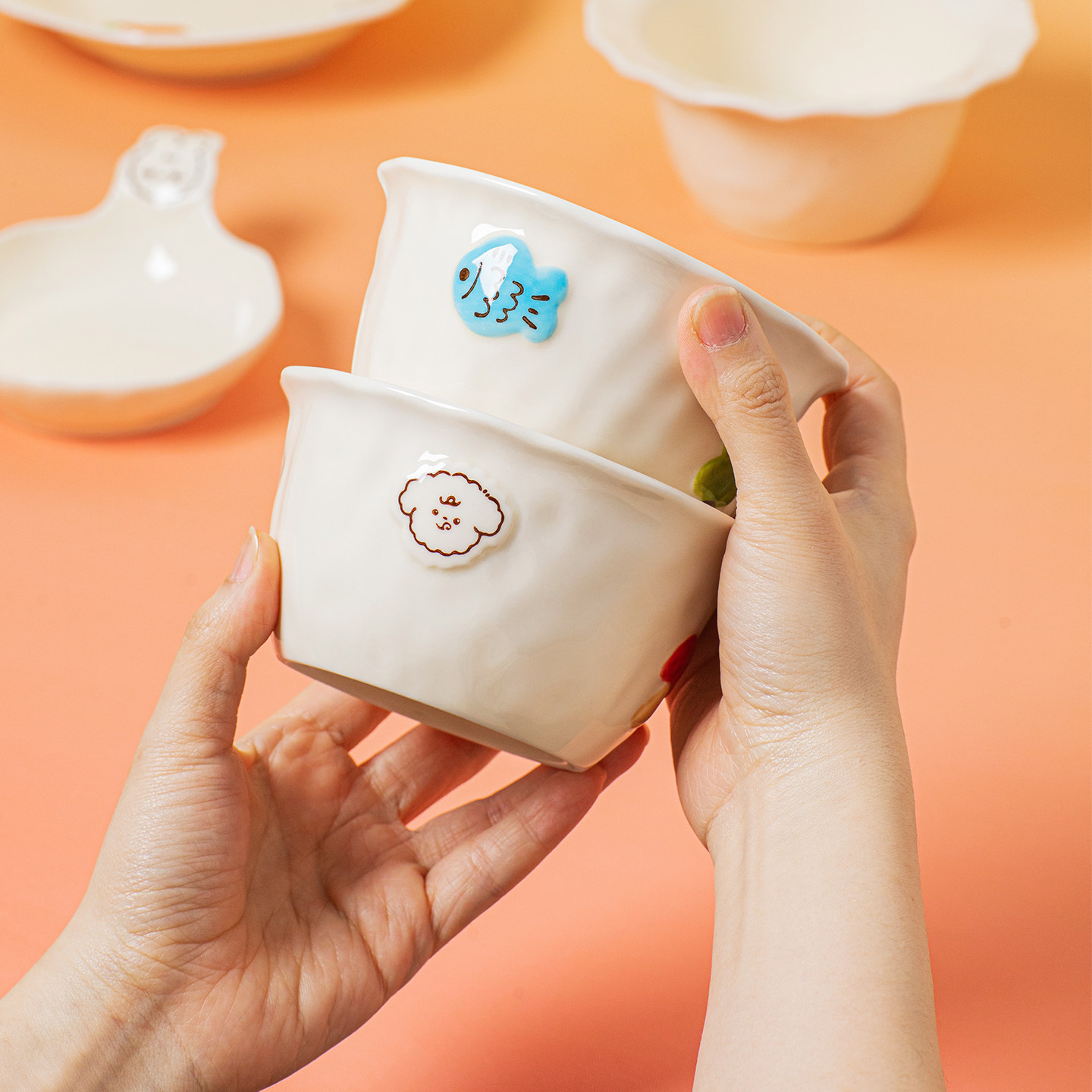 【安全健康】顺祥陶瓷奶油风餐具图片
