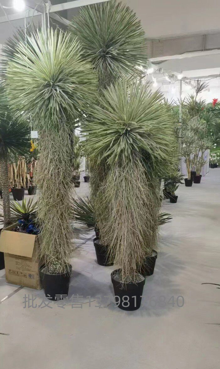 仿真稻草人绿植盆栽室内人造沙漠沙生植物假树景观造景假植物盆景