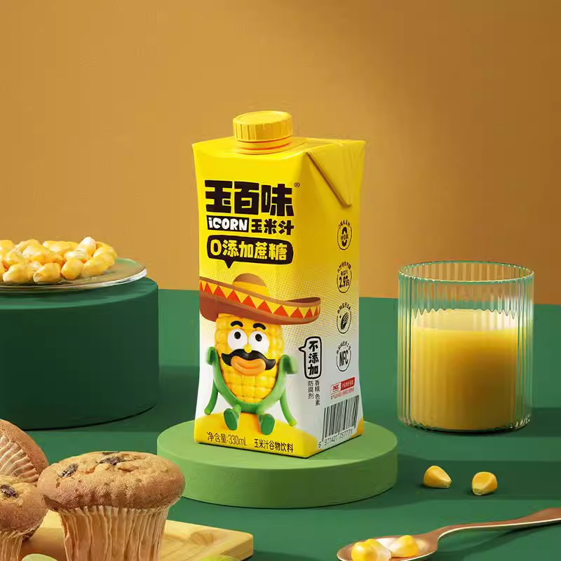 玉百味NFC鲜榨玉米汁饮品330ml*6盒0添加蔗糖果蔬汁粗粮早餐整箱