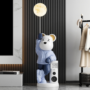暴力熊客厅大型落地摆件沙发电视柜旁装饰品轻奢高档乔迁新居礼物