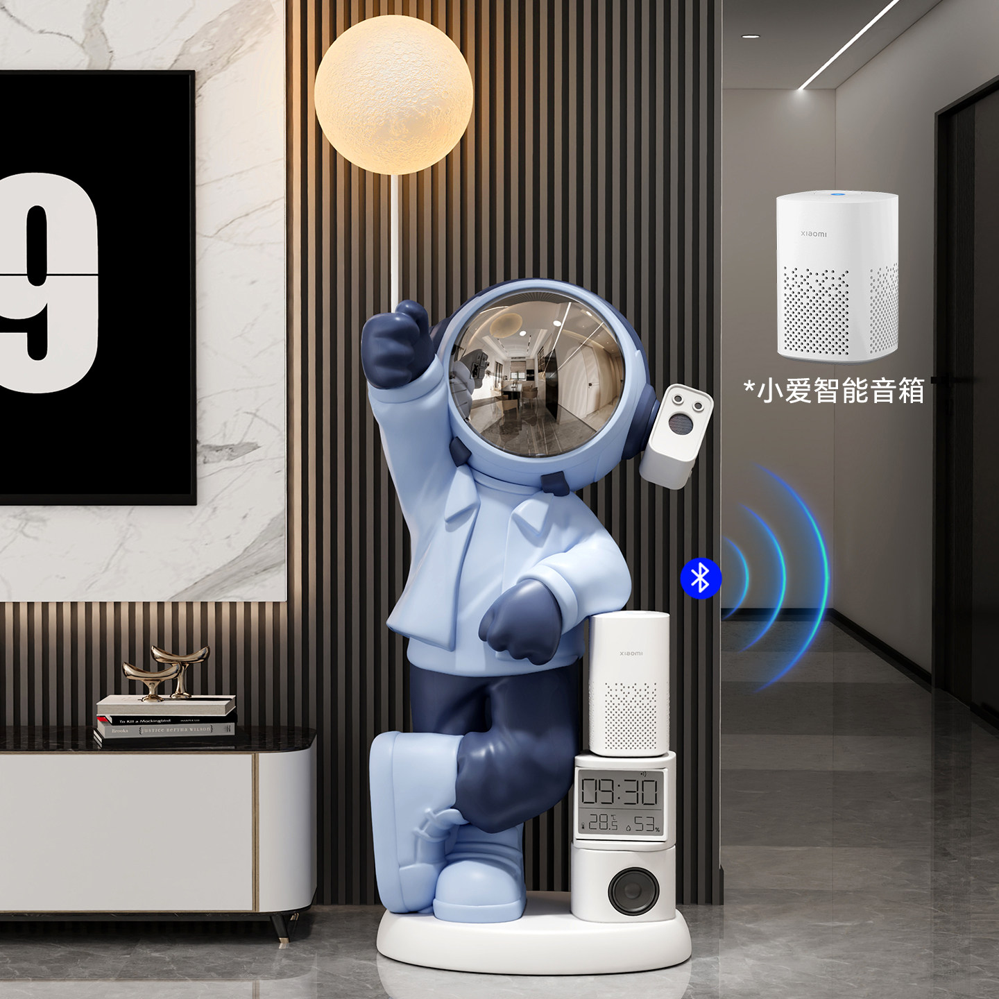 小爱音箱宇航员客厅大型落地摆件轻奢高档太空人装饰乔迁新居礼物,家居饰品,落地摆件,淘宝优惠券,粉丝福利购,淘宝优惠卷