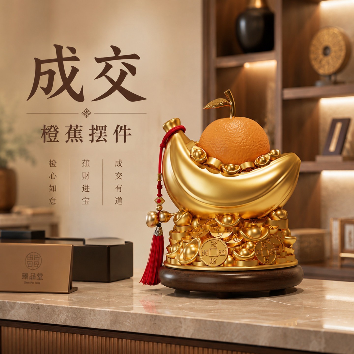 办公室招财好物成交摆件图片