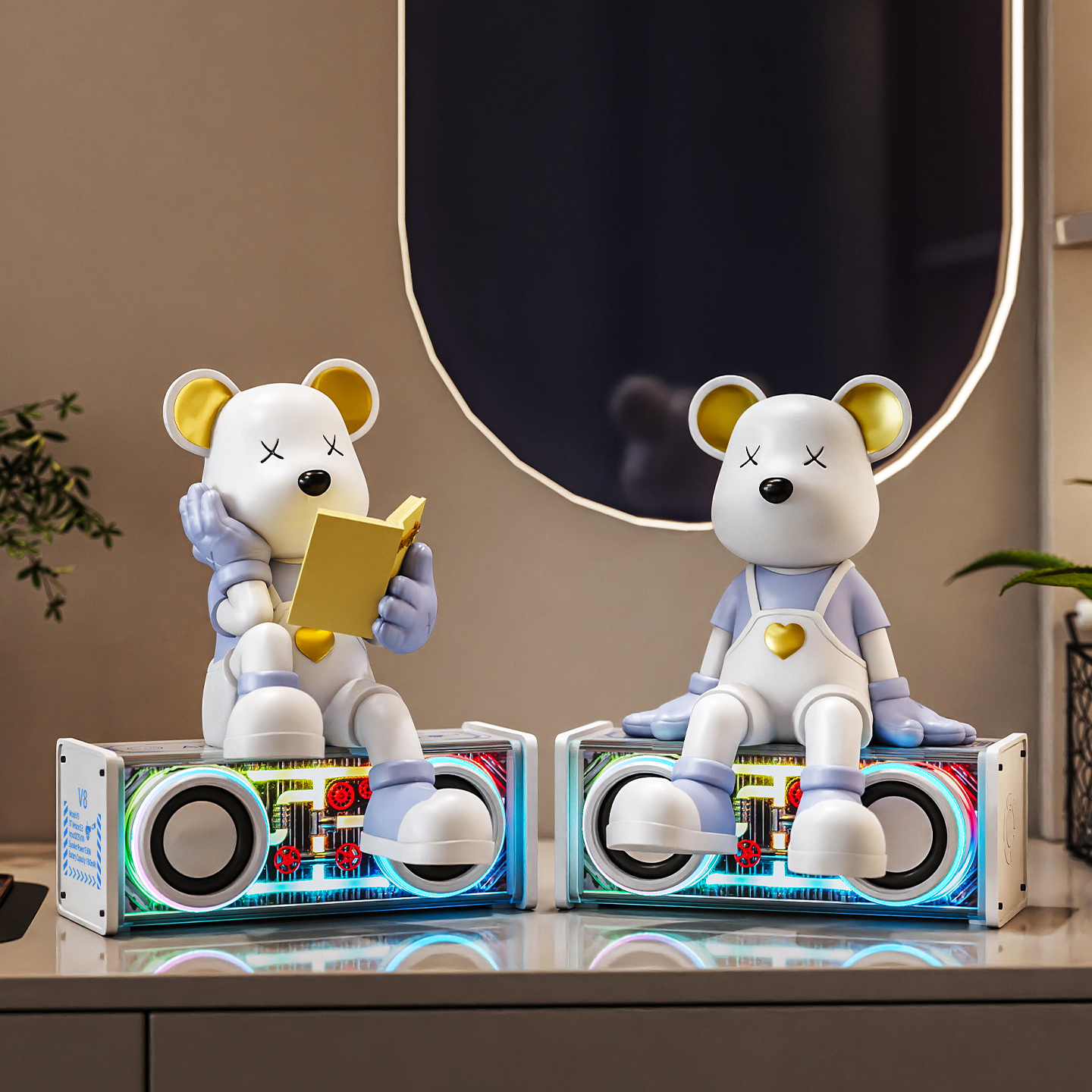 高端大气蓝牙暴力熊装饰摆件