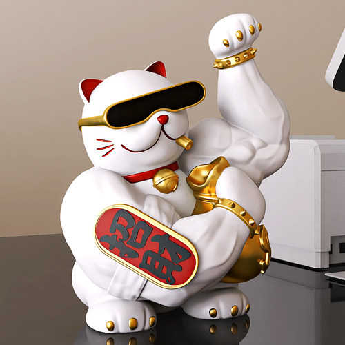 招财猫开业礼品店铺前台摆件