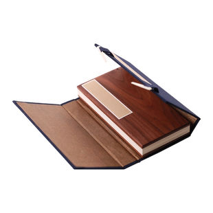 胡桃木实木封面仿古真丝熟宣空白迷你宣纸册页半熟高档加厚卡纸楮笺套装函套小楷工笔画没骨画宣纸折页册页