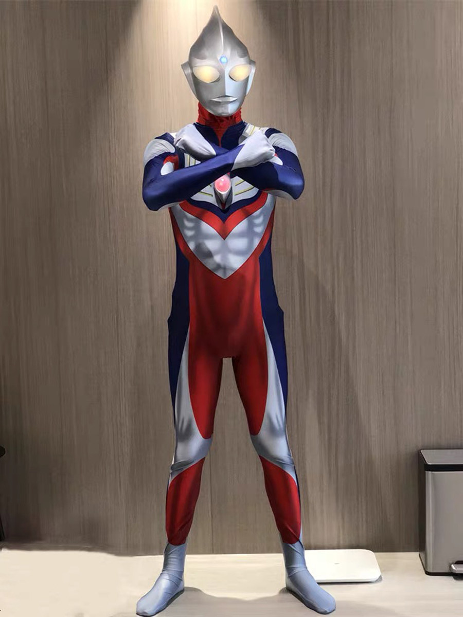 出租高端成人男女奥特曼怪兽服装cos真人版迪迦头套连体紧身衣服